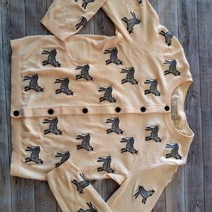 Alice + Olivia Zebra embroidered cardigan
